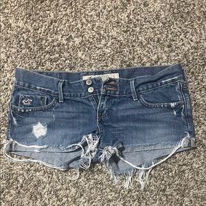 Hollister Women's Distressed Blue Jean Shorts